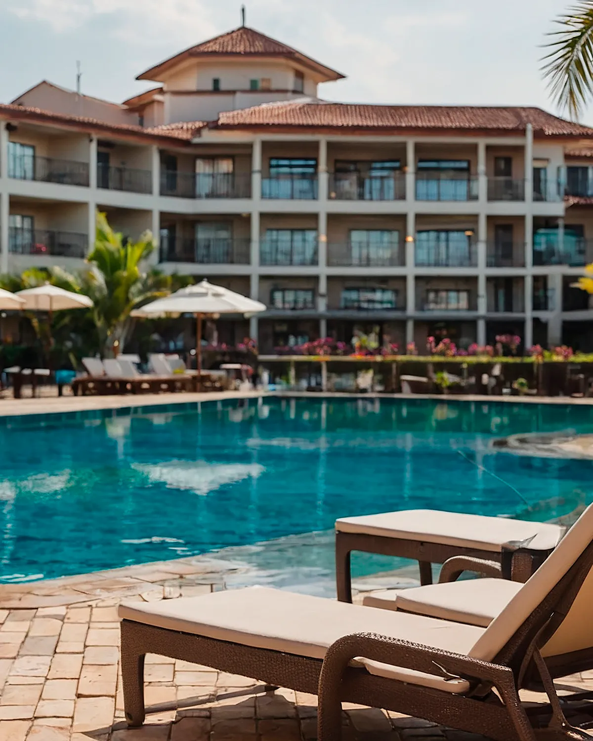 Empreendimento de multipropriedade com estrutura de resort e piscina